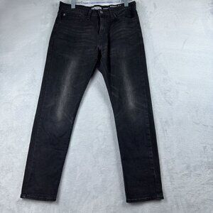 Denizen from Levi's 208 Jeans Regular Taper Fit Mid Rise Black Mens Size W32